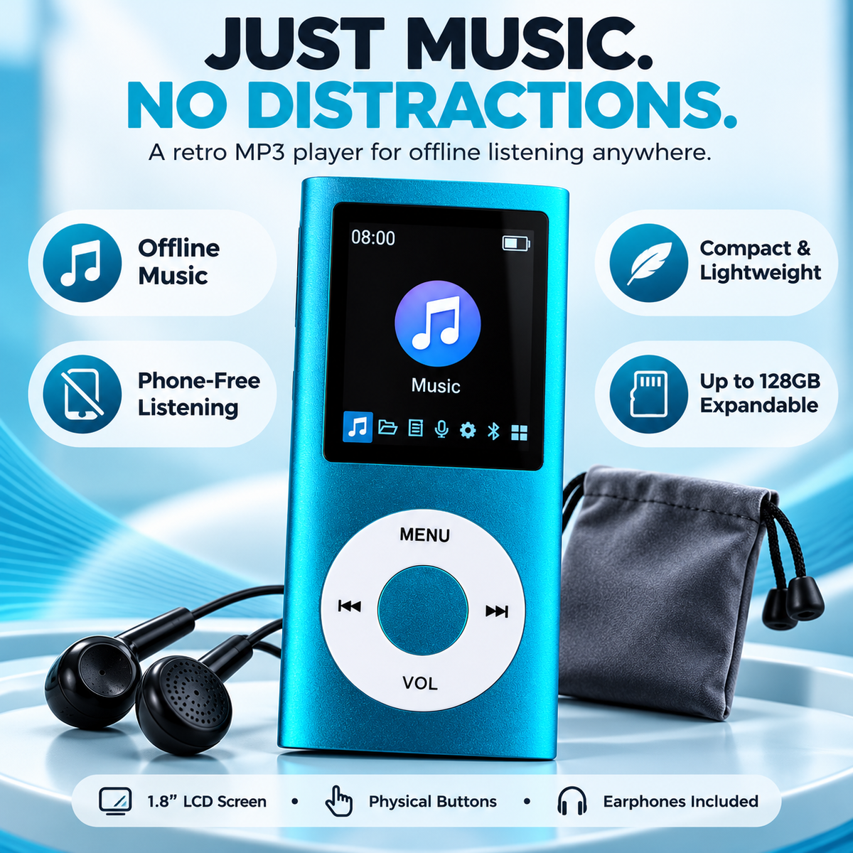 Retro Portable MP3 Music Player