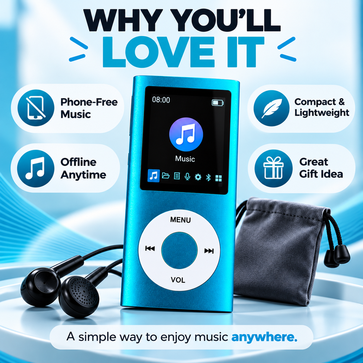 Retro Portable MP3 Music Player