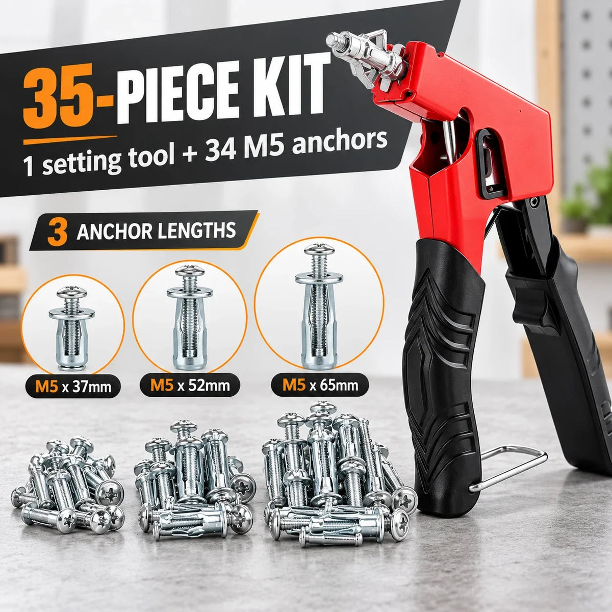 Hollow Wall Anchor Setting Tool Kit