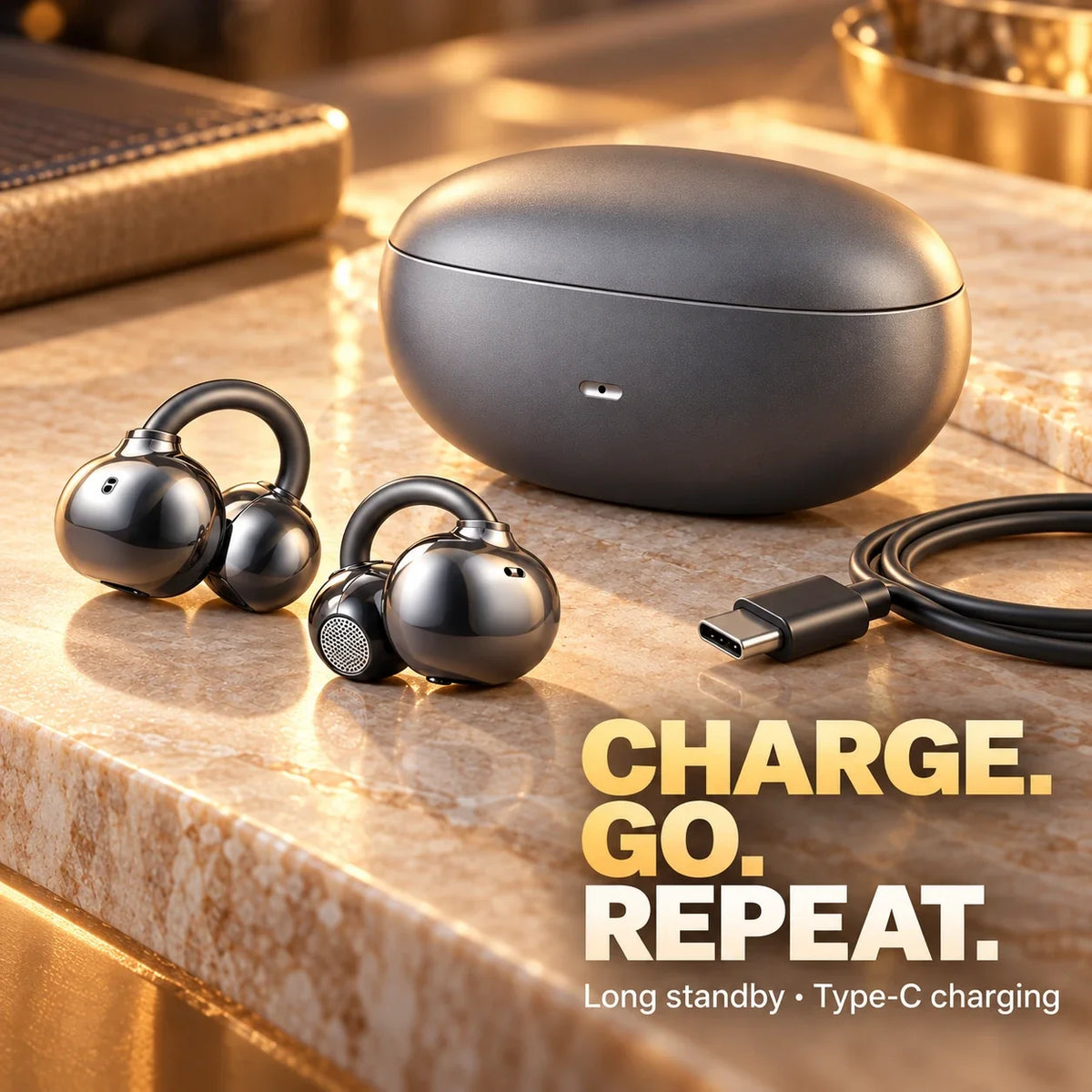 Open-Ear Clip Earbuds 🎧 Comfortable Fit & Bluetooth 6.0 | ZavrlyNia