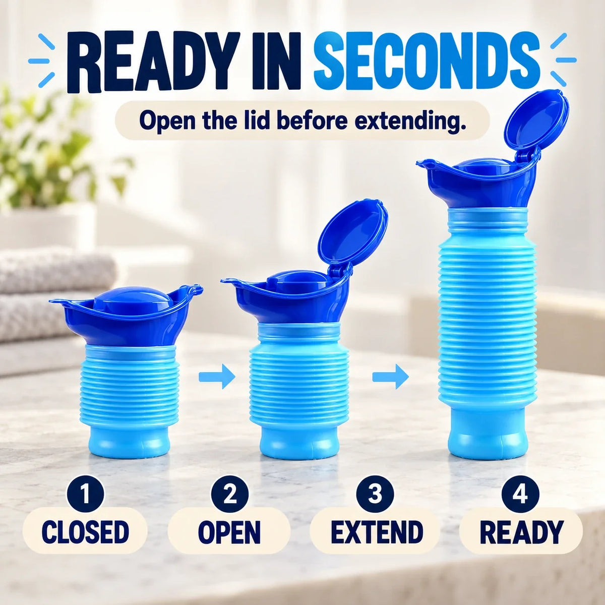 Collapsible Portable Urinal, 750mL | Keep It Close