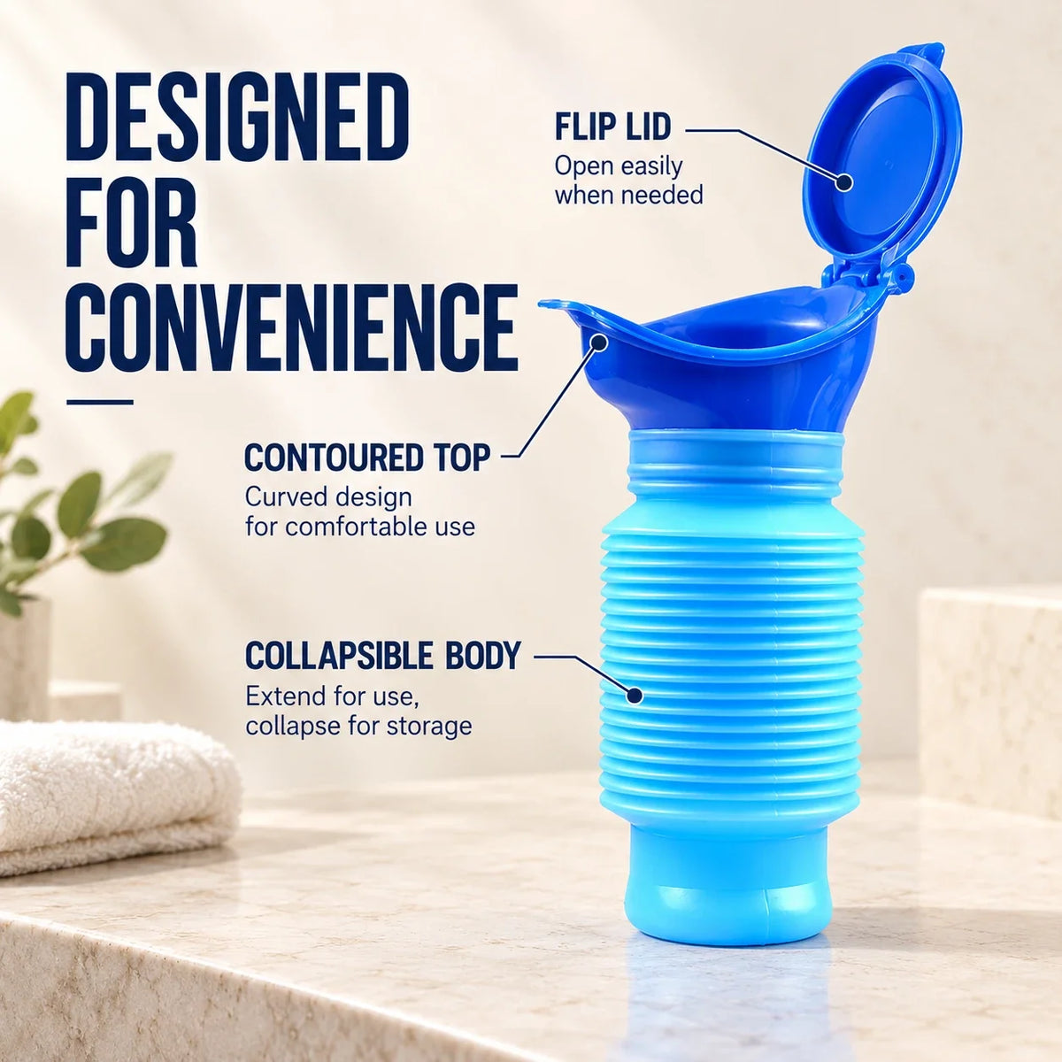 Collapsible Portable Urinal, 750mL | Keep It Close