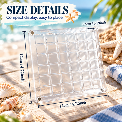 36-Grid Clear Acrylic Organizer Box for Small Collectibles ✨