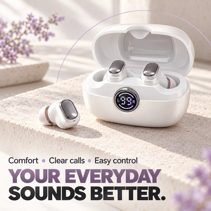 🎧 Small Buds, Big Everyday Sound | MS105 Wireless Earbuds with Clear Calls & Bluetooth 6.0