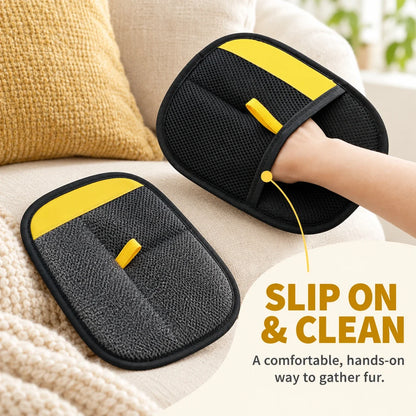 Reusable Pet Hair Remover Mitt 🐾 Quick Fur Cleanup for Sofas