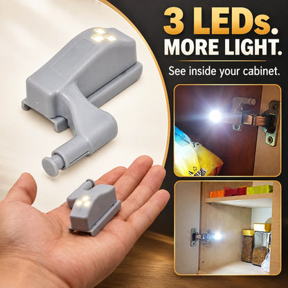 ✨ Open & Glow | Automatic 3-LED Cabinet Hinge Light