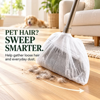Disposable Broom Cover 🧹 Catch Hair & Dust – Easy Cleanup