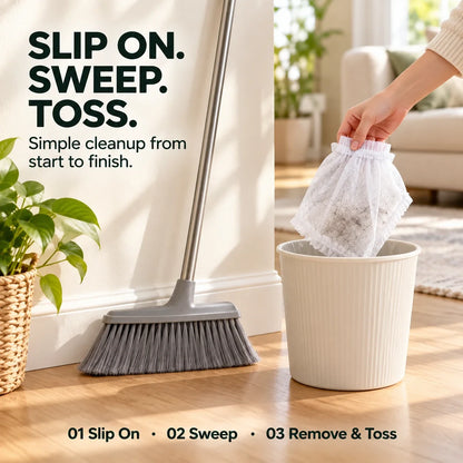 Disposable Broom Cover 🧹 Catch Hair & Dust – Easy Cleanup