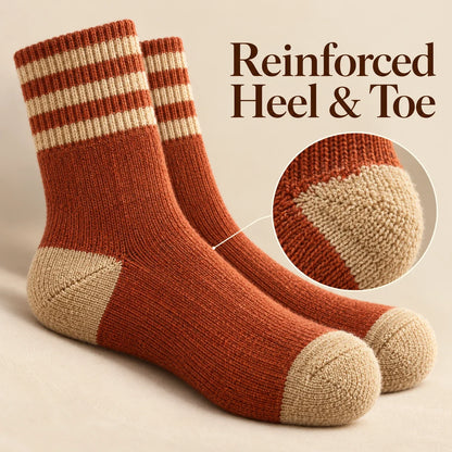 🧦 Cozy Terry Striped Winter Socks — Warm & Soft