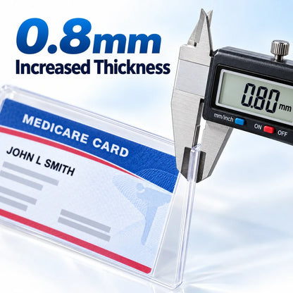 Clear Medicare Card Sleeves | 0.8 mm PVC Protection