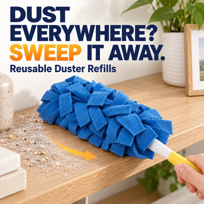 ✨ Reusable Microfiber Duster Refills, 6-Pack | Wash & Reuse