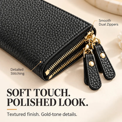 RFID Long Wallet ✨ Organize More with 15 Card Slots