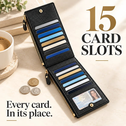 RFID Long Wallet ✨ Organize More with 15 Card Slots