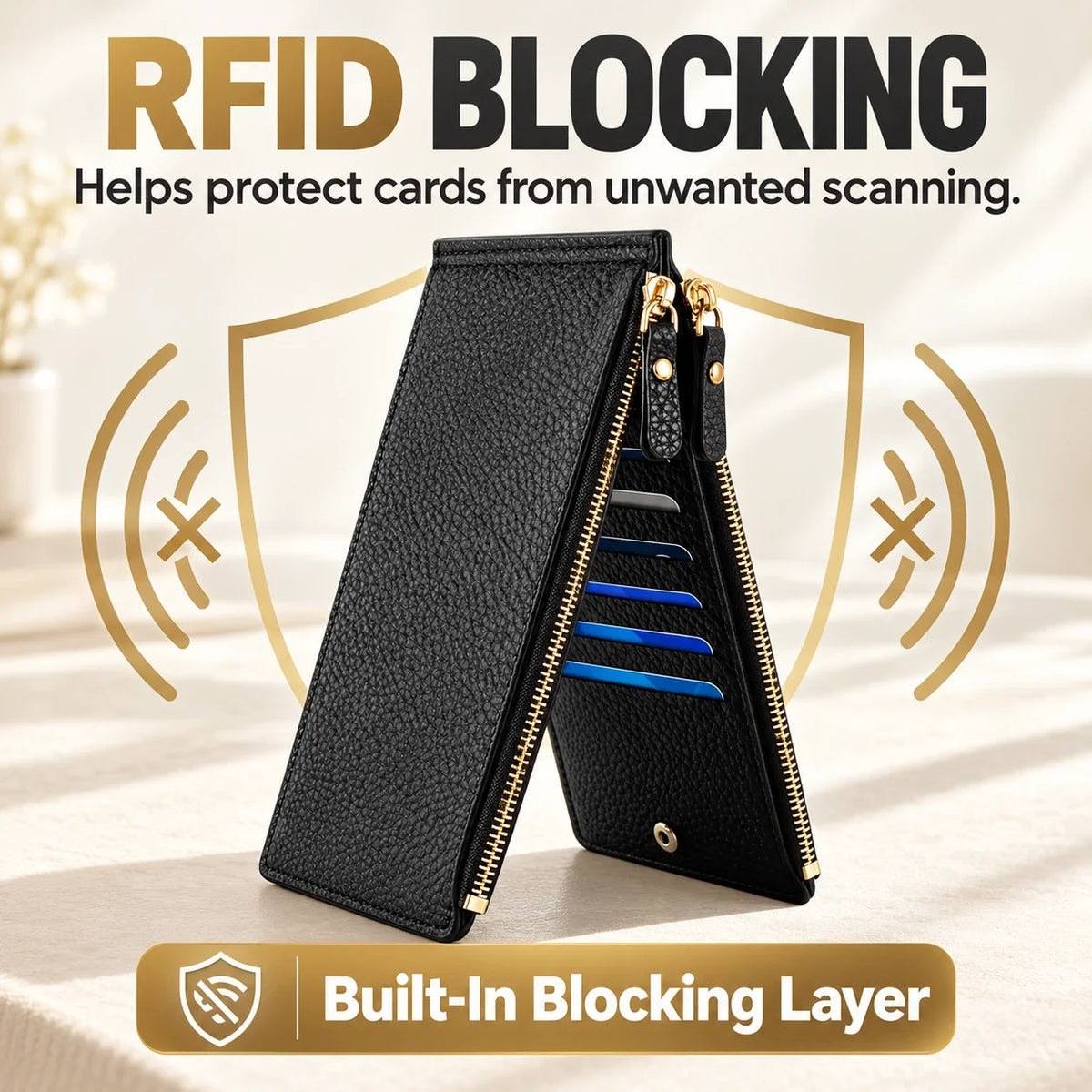 RFID Long Wallet ✨ Organize More with 15 Card Slots