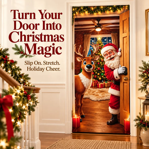 Christmas Door Cover 🎄 Instant Holiday Makeover