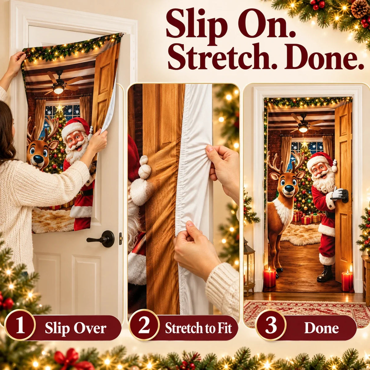 Christmas Door Cover 🎄 Instant Holiday Makeover