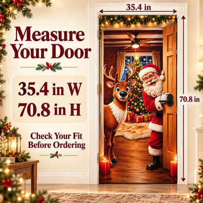 Christmas Door Cover 🎄 Instant Holiday Makeover