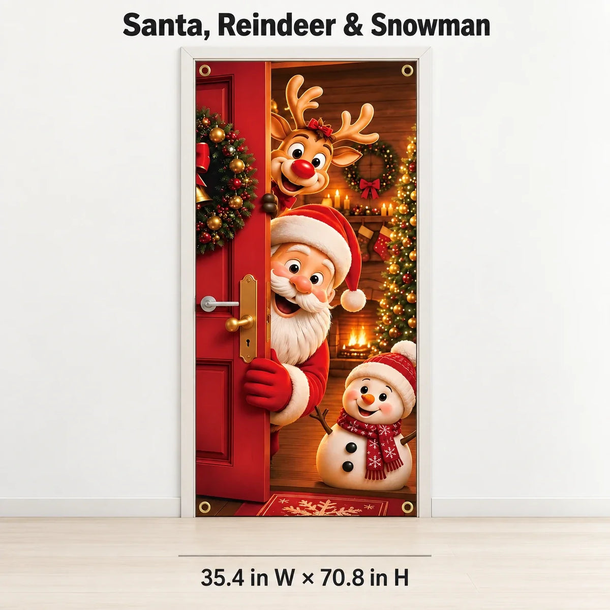 Christmas Door Cover 🎄 Instant Holiday Makeover