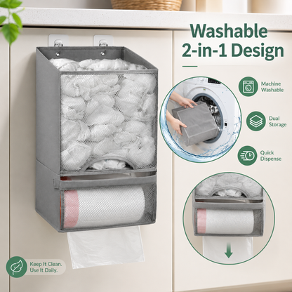 🛍️ 2-in-1 Extra-Large Plastic Bag Holder