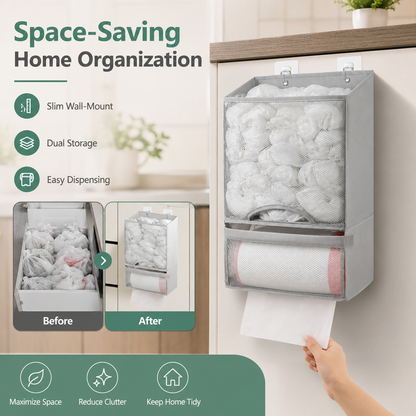 🛍️ 2-in-1 Extra-Large Plastic Bag Holder