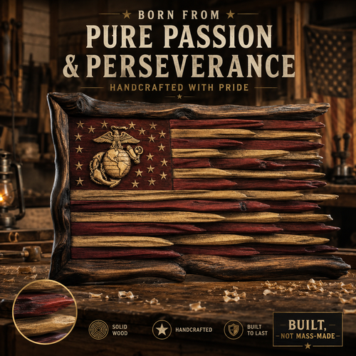 🎖️ Handcrafted Rustic Military Flags