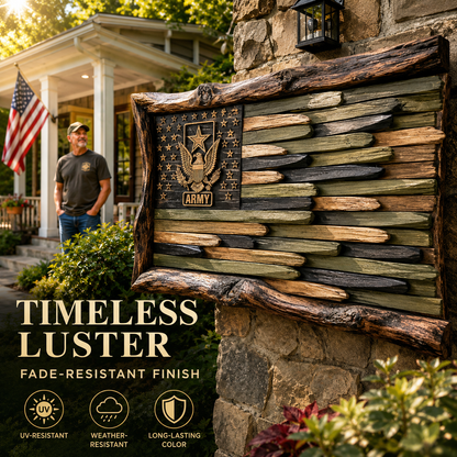 🎖️ Handcrafted Rustic Military Flags