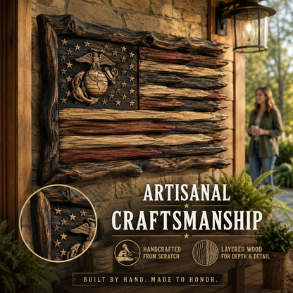 🎖️ Handcrafted Rustic Military Flags