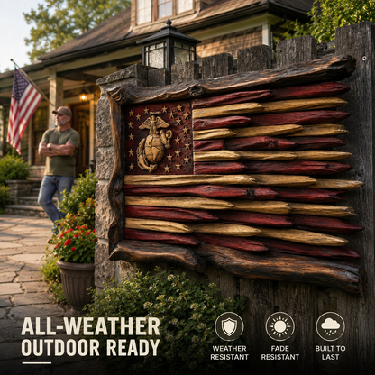 🎖️ Handcrafted Rustic Military Flags