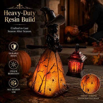 🔮 Gothic Halloween Witch Lantern Lamp