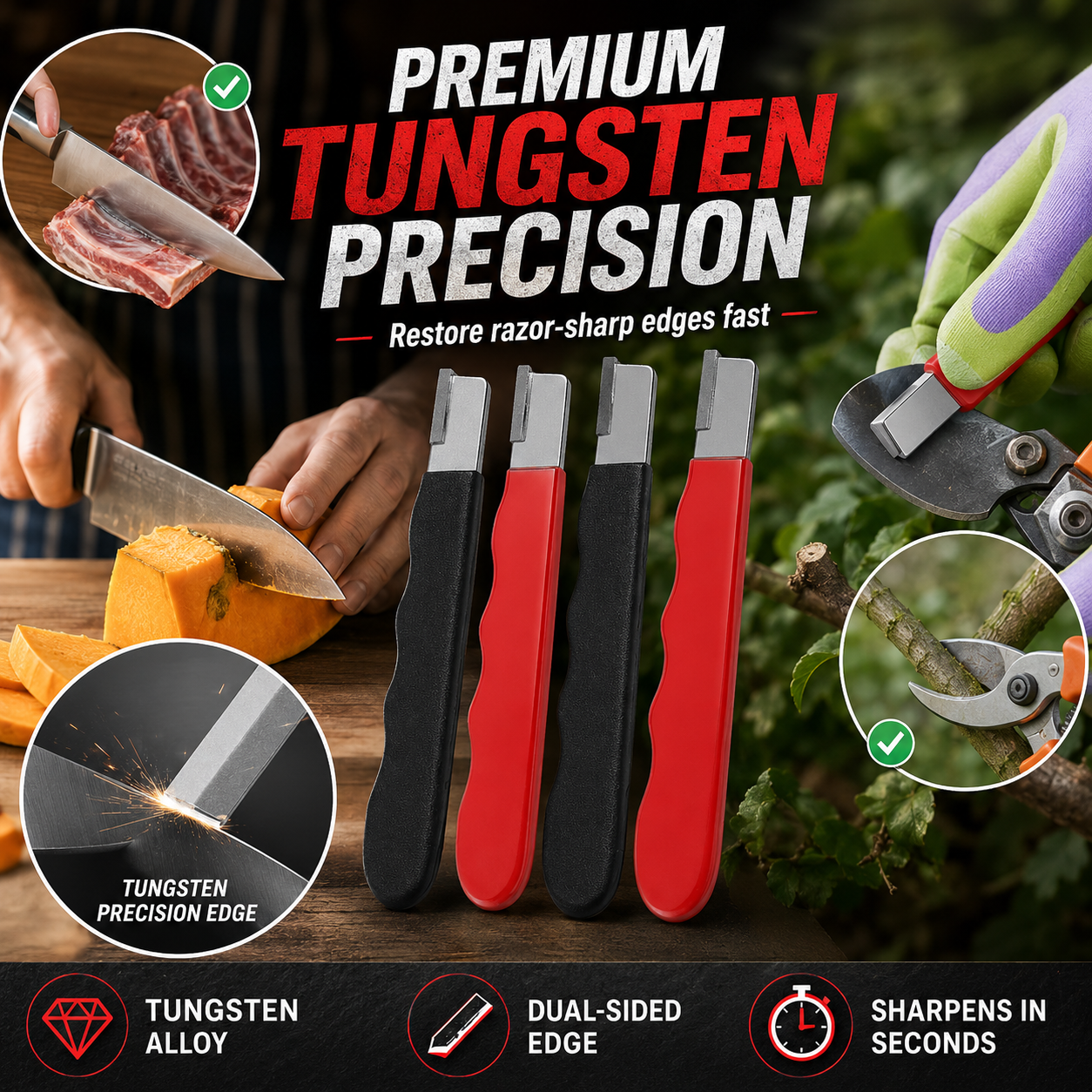 🛠️ Multi-Purpose Garden Tool Blade Sharpener Set