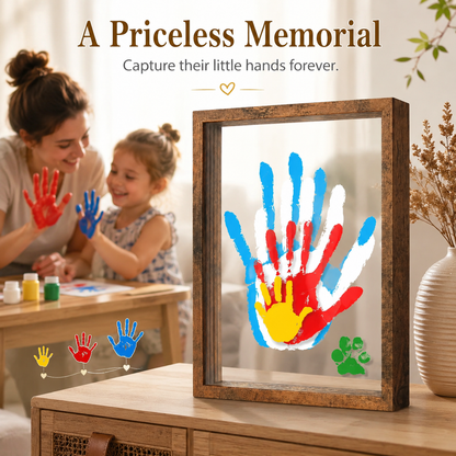 🪵 Wooden Transparent Family Handprint Frame Set