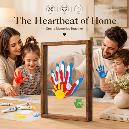 🪵 Wooden Transparent Family Handprint Frame Set