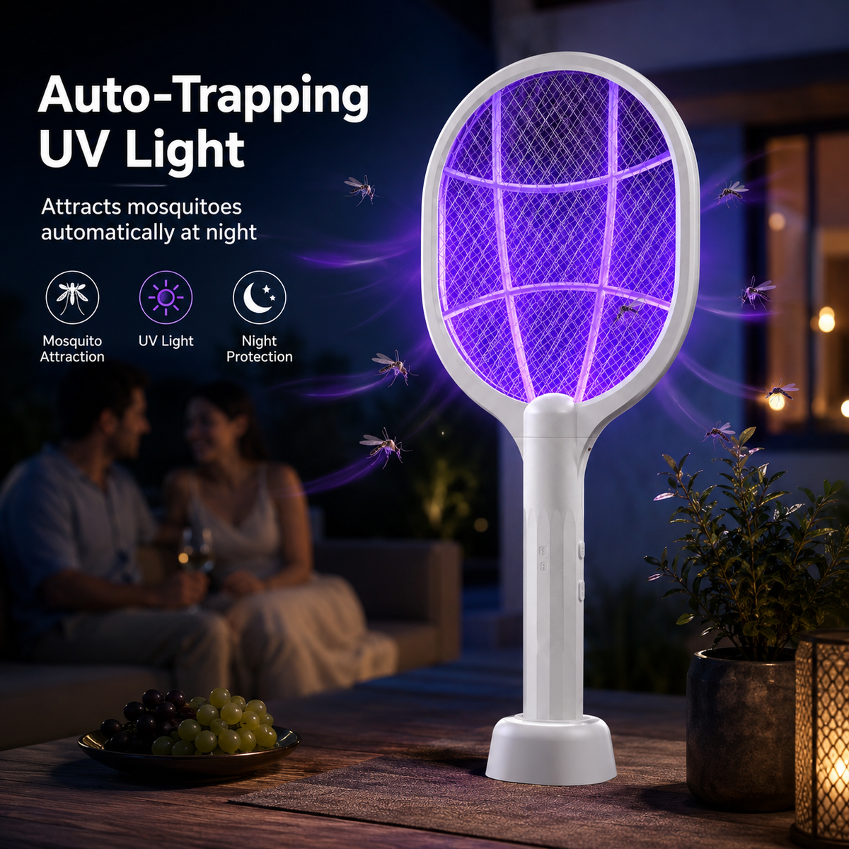 🎯 2-in-1 Electric Bug Zapper & Mosquito Swatter