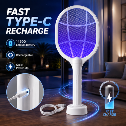 🎯 2-in-1 Electric Bug Zapper & Mosquito Swatter