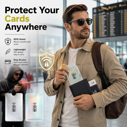 🔒50% OFF TODAY💳 RFID Blocking Sleeves – Stop Digital Pickpockets