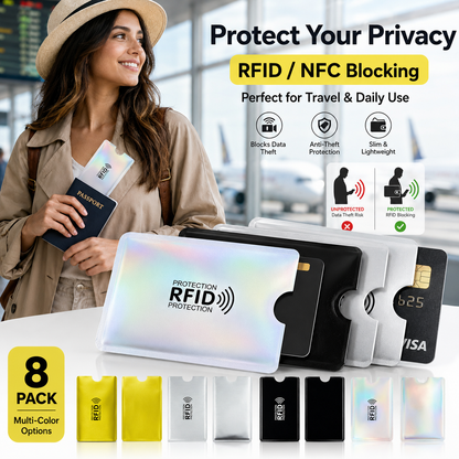 🔒50% OFF TODAY💳 RFID Blocking Sleeves – Stop Digital Pickpockets