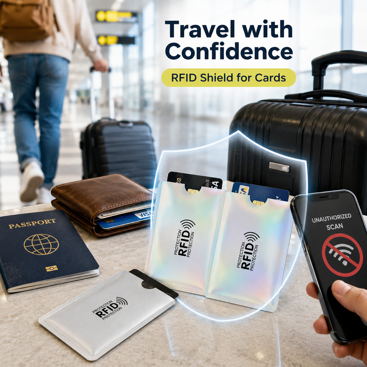 🔒50% OFF TODAY💳 RFID Blocking Sleeves – Stop Digital Pickpockets