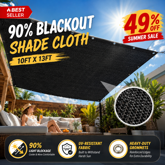 [💥SUMMER SALE] ☀️ 10x13ft Premium 90% Blackout Shade Cloth
