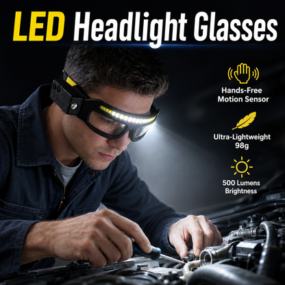 LED Headlight Glasses