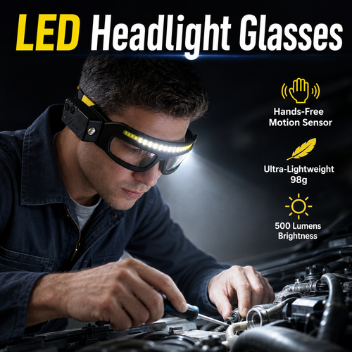 LED Headlight Glasses