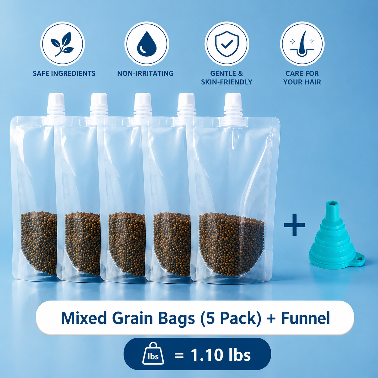 5-Pack Stand-Up Heavy-Duty Food Storage Pouches