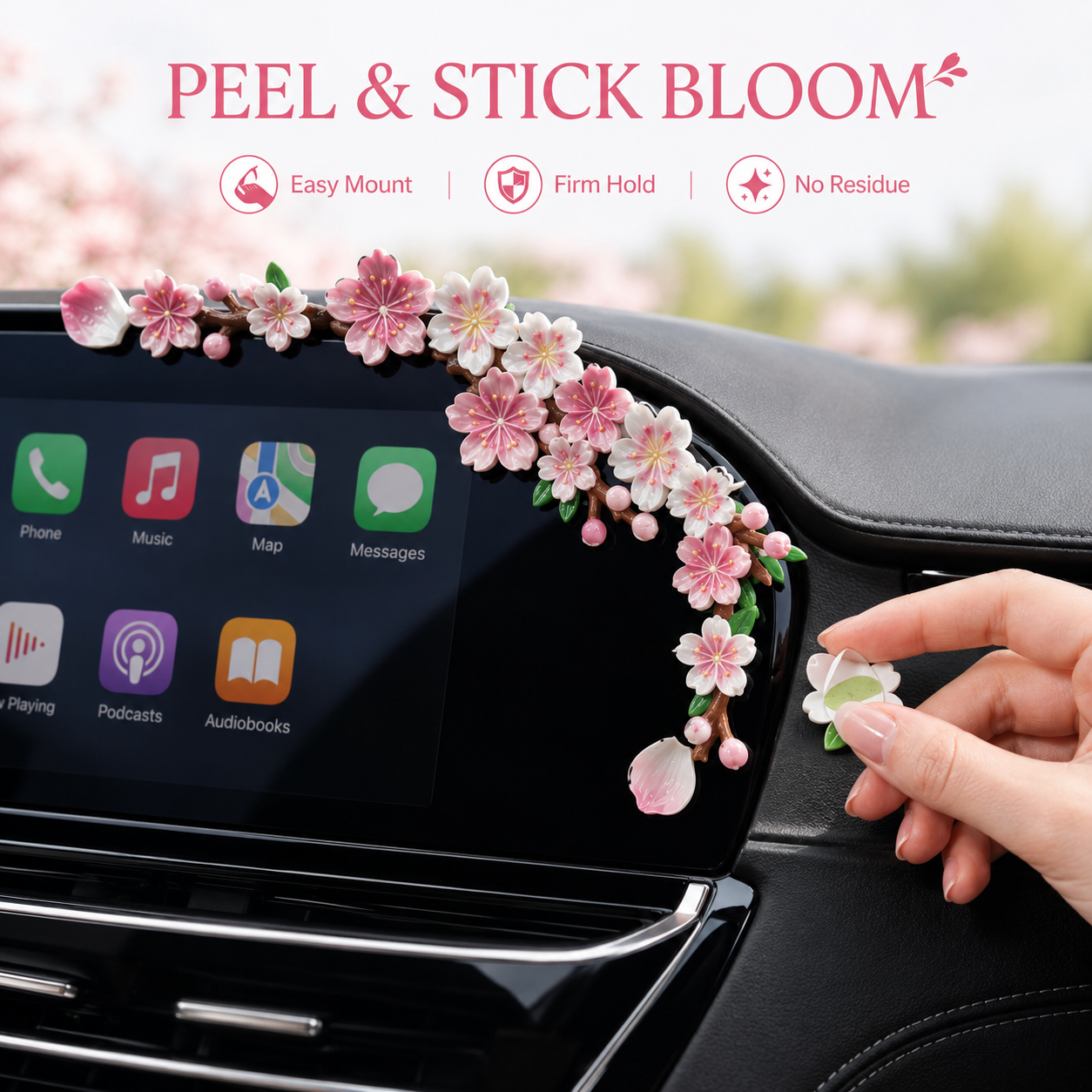 3D Blossom Branch Car Interior Ornament Set