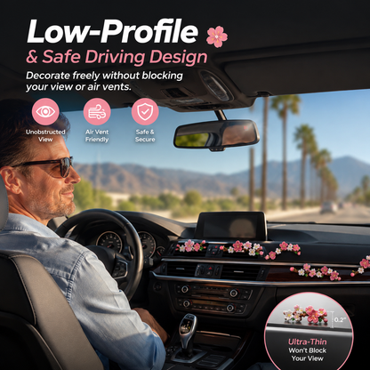 3D Blossom Branch Car Interior Ornament Set