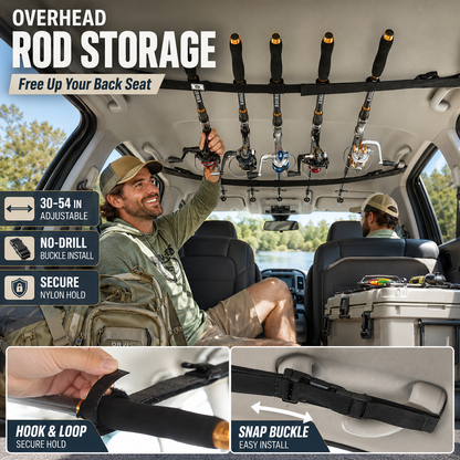 Vehicle Fishing Rod Holder Storage Straps