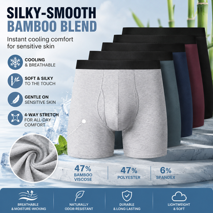 Men's Bamboo-Blend Boxer Briefs with Fly 🩲✨