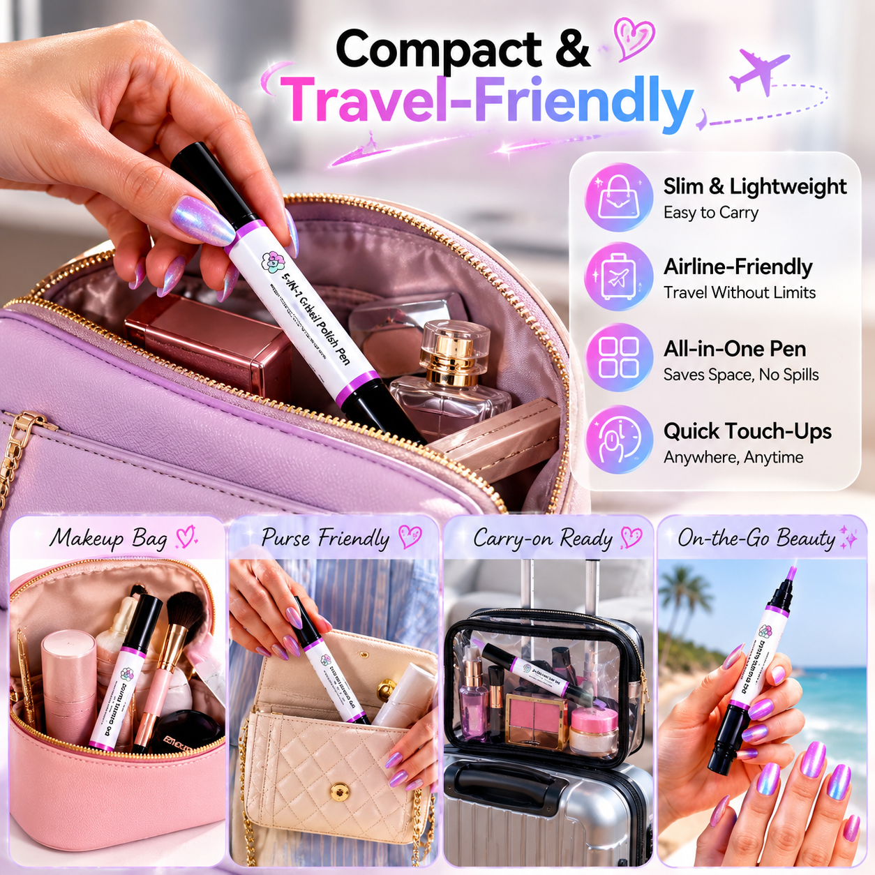 5-in-1 Aurora Effect Gel Nail Polish Pen 💅✨