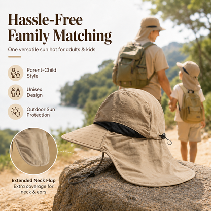 Unisex Outdoor Sun Protection Fisherman Hat with Neck Flap 🌞🧢