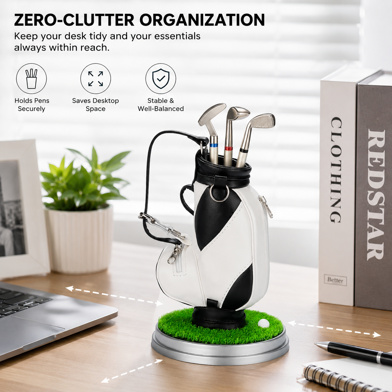 Mini Golf Club Desk Organizer & 3-Pen Set ⛳🖊️