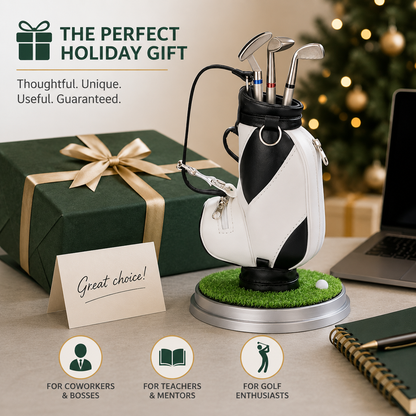 Mini Golf Club Desk Organizer & 3-Pen Set ⛳🖊️