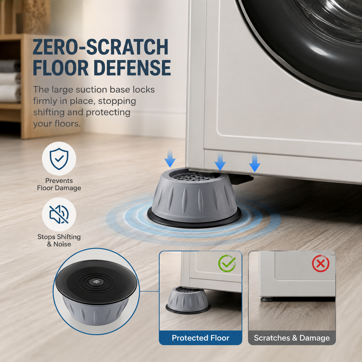 Anti-Vibration Washing Machine Pads (4-Pack) 🧺🔇